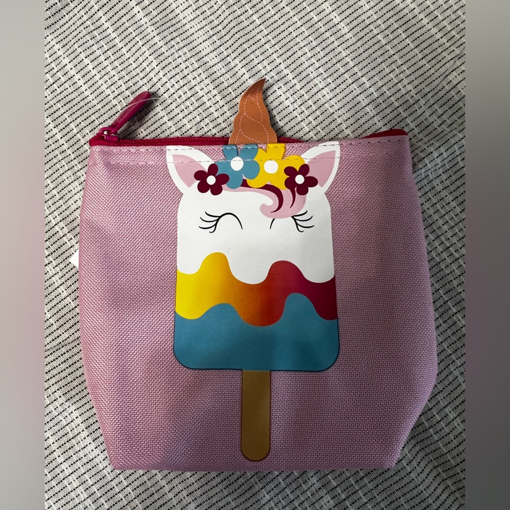Thirty-One Unicorn Popsicle Cool Zip Snacker- Pink and Multicolor